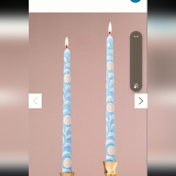 Anthropologie Handpainted Leora Taper Candles, Set of 2 - Picture 10 of 10